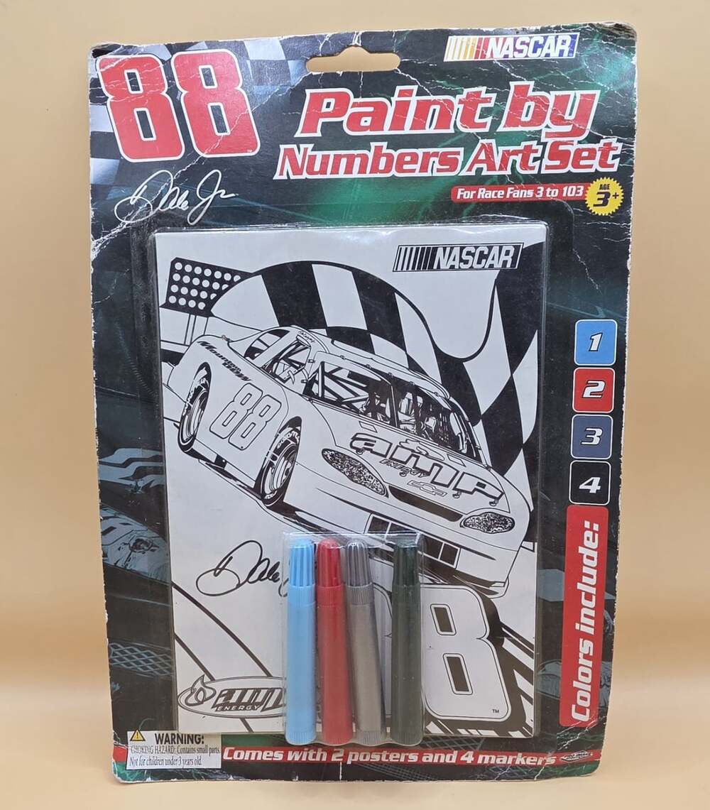 2009 Nascar 88 Dale Jr Paint By Numbers Art Coloring Set